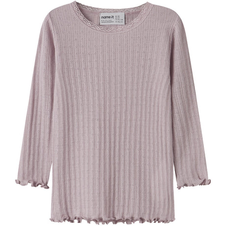 Name It Violet Ice Nmfwossa Wo/Si Rib Ls Top