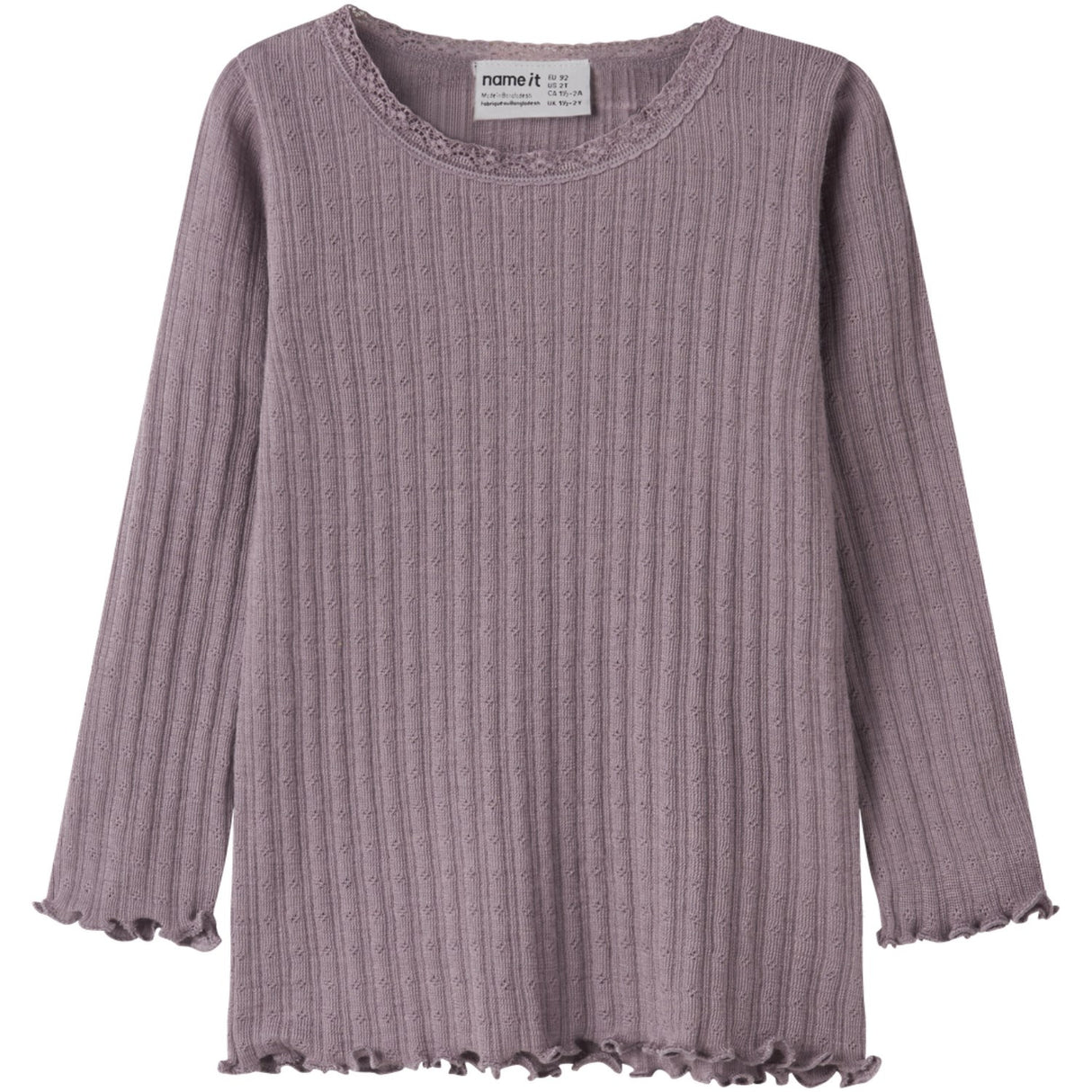 Name It Toadstool Nmfwossa Wo/Si Rib Ls Top