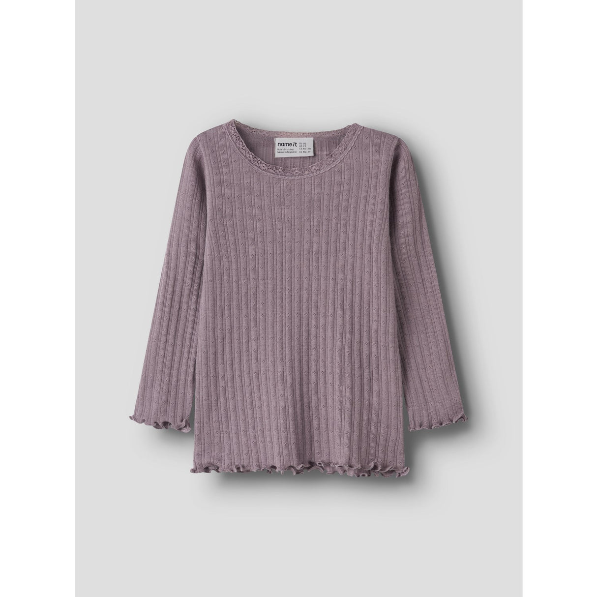 Name It Toadstool Nmfwossa Wo/Si Rib Ls Top