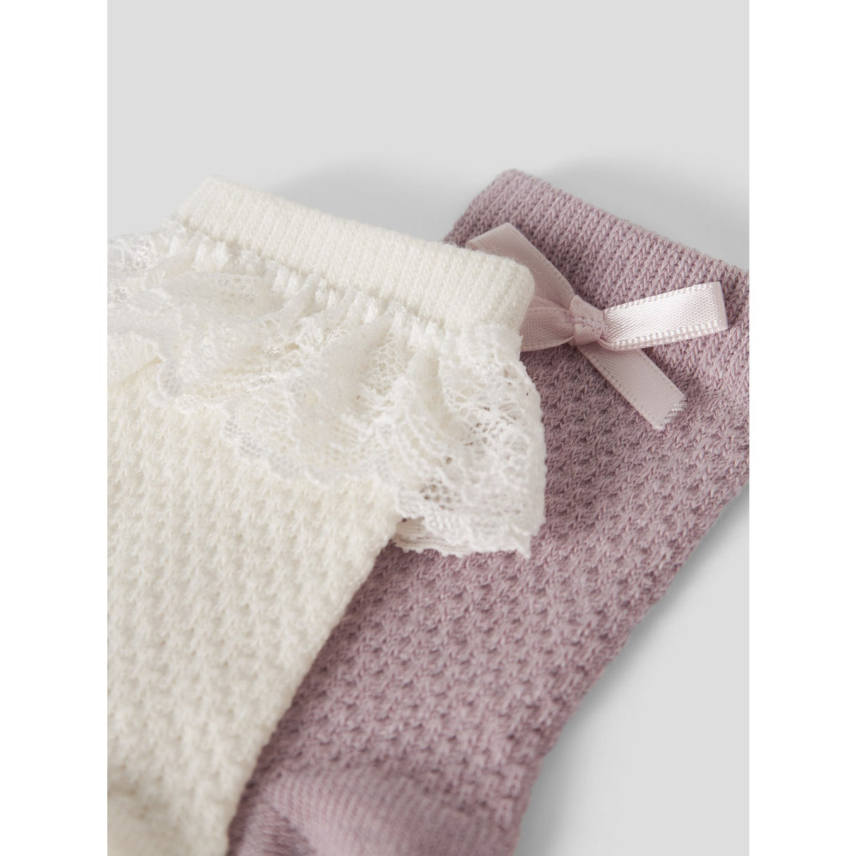 Name It Violet Ice Nmfwakma Wo/Bl Structure 2P Socks