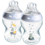 Tommee Tippee Natural Start Baby Bottle 2 X 260 Ml - Deco Blue