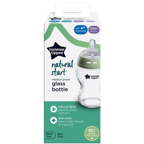 Tommee Tippee Natural Start Glass 1X 250ml Baby Bottle