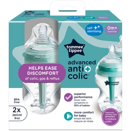 Tommee Tippee Anti-Kolik Baby Bottle M/ Varmeindikator 2X 260ml