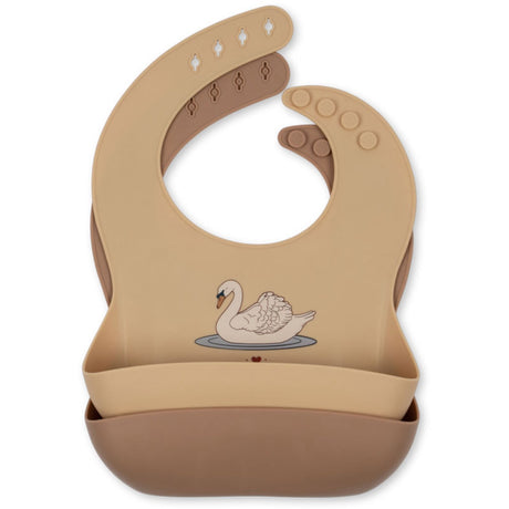 Konges Sløjd Swan 2 Pack Silicone Bib