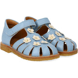 Angulus Sandal Med Lukket Tå Og Blomster