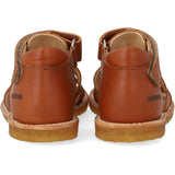 Angulus Sandal w. Closed Toe and Velcro Cognac