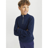 Jack & Jones Junior Navy Blazer Jjeemil Knit Half Zip Noos Jnr
