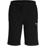 Jack & Jones Junior Black Jpstgordon Archive Sweat Shorts Mid Jnr