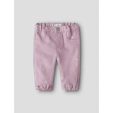 Name It Dawn Pink Flower Emb Nbfrose Loose R Twi Pants 1717-Yf B