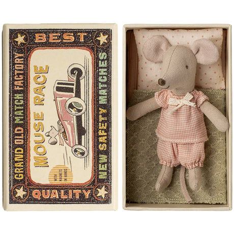 Maileg Lillesøster Mus I Tændstikæske