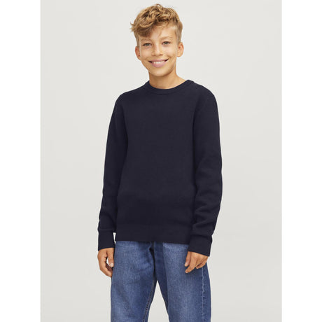 Jack & Jones Junior Night Sky Jprblamilano Stitch Knit Crew Neck Jnr