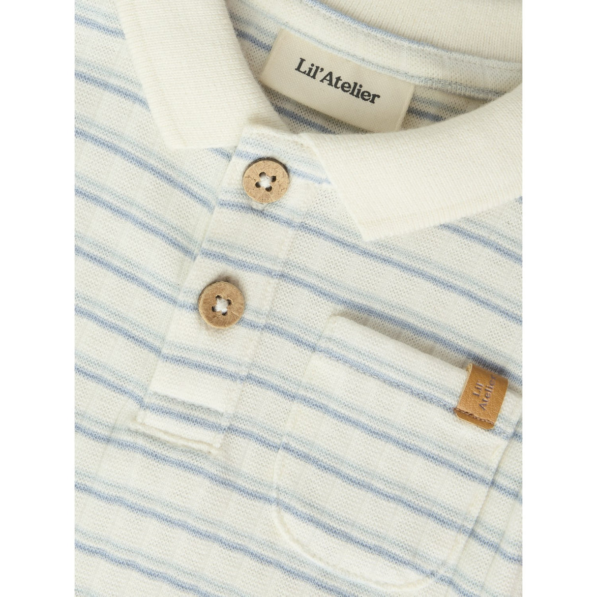 Lil'Atelier Coconut Milk Dusty Blue Nbmhaldur Ls Slim Body Lil