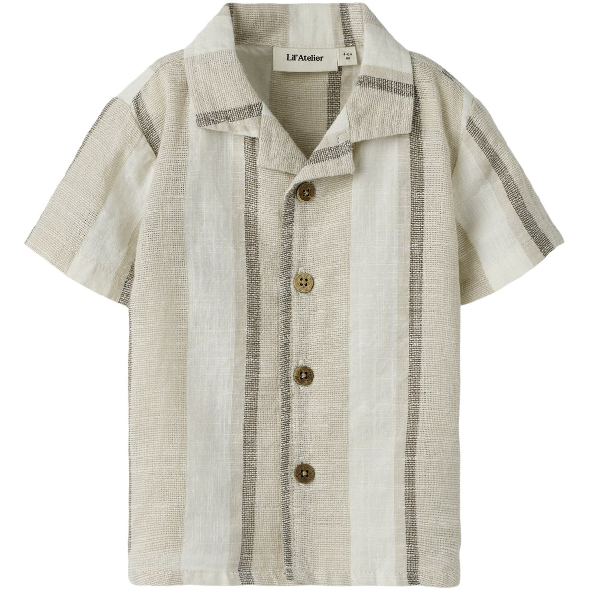 Lil'Atelier Coconut Milk Nbmfibert Ss Loose Shirt Lil