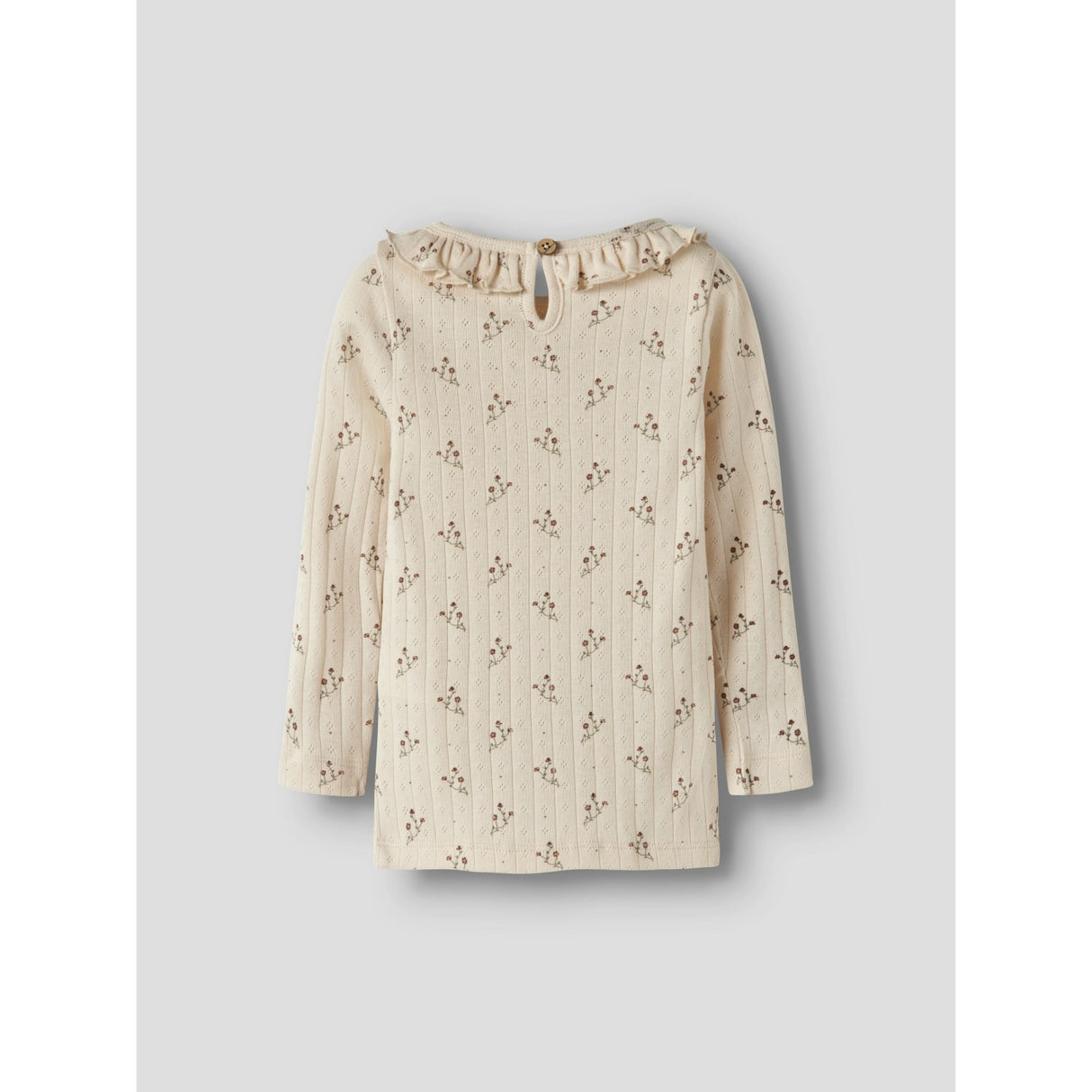 Lil'Atelier Novelle Peach Flower Nmfrachello Ria Ls Slim Top Lil