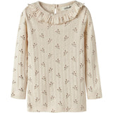 Lil'Atelier Novelle Peach Flower Nmfrachello Ria Ls Slim Top Lil