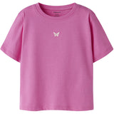 Name It Strawberry Moon Butterfly Embroidery Nmfvictoria Ss Nreg Top