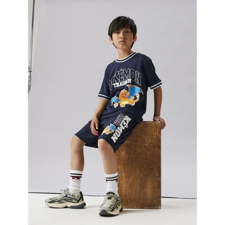 Name It Navy Blazer Nkmmoris Pokemon Nreg Poly Ss Top Sky