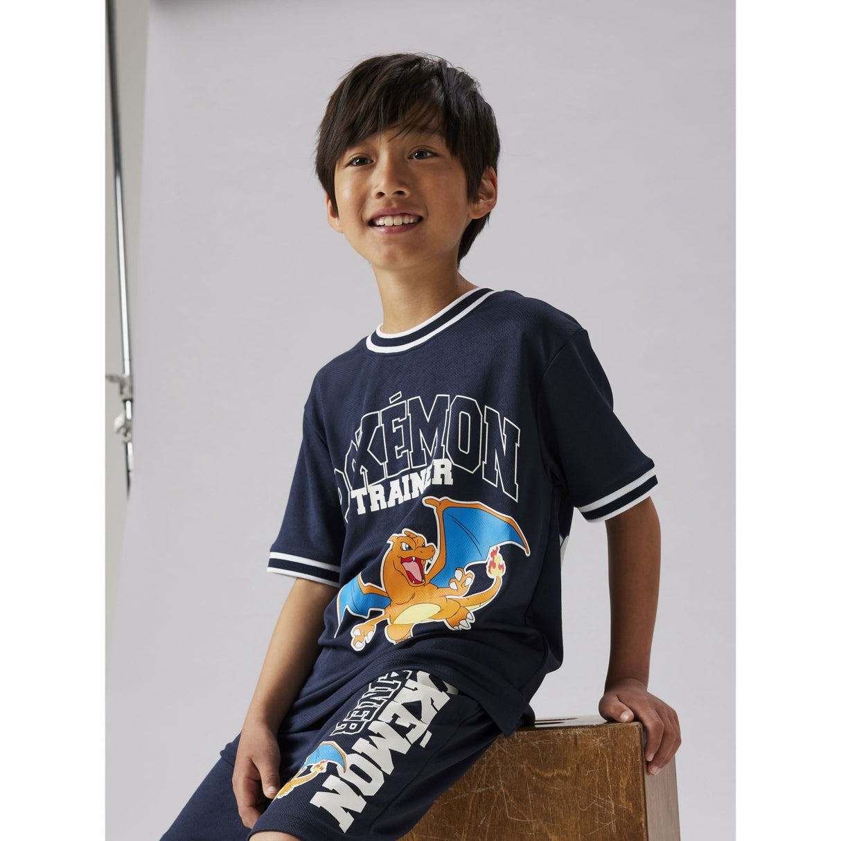 Name It Navy Blazer Nkmmoris Pokemon Nreg Poly Ss Top Sky