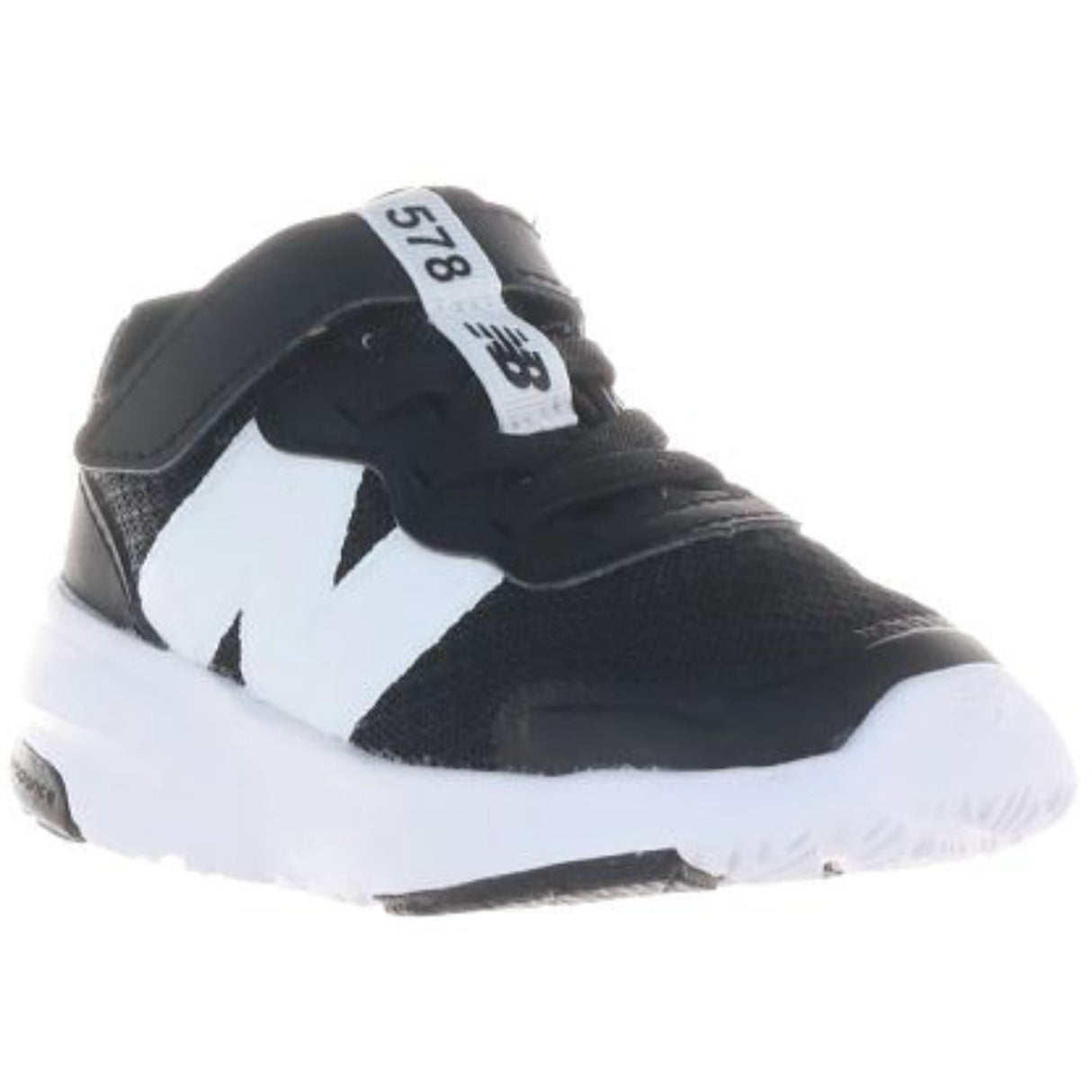 New Balance Black New Balance FreshFoam 578 Kids Bungee Lace With Top Strap