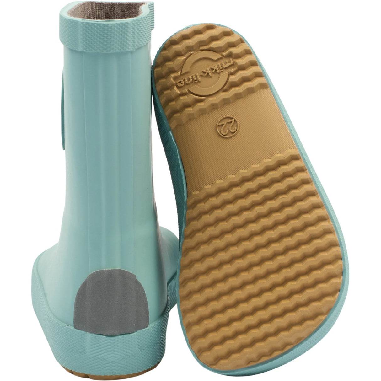 Mikk-Line Stone Blue Wellies Solid - Barefoot