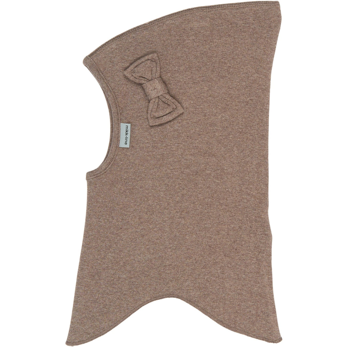 Mikk-Line Melange Denver Cotton Balaclava With Bow - Single