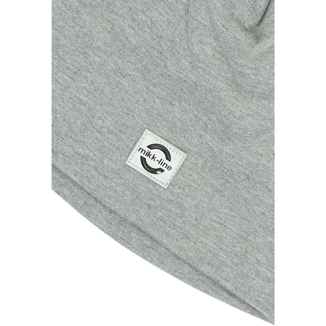 Mikk-Line Light Grey Melange Cotton Hat - Solid