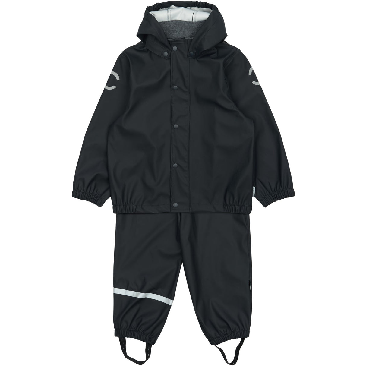 Mikk-Line Dark Navy Pu Rain Set W. Susp.