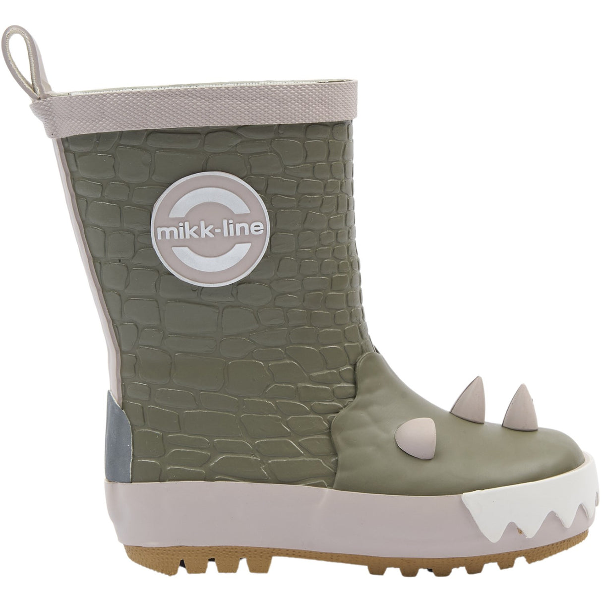 Mikk-Line Dusty Olive Wellies 3D Dragon