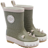Mikk-Line Dusty Olive Wellies 3D Dragon