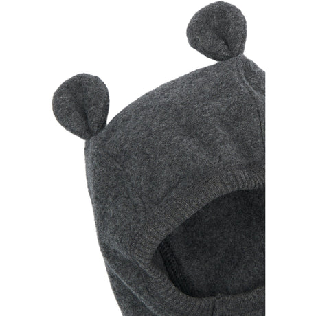 Mikk-Line Anthracite Melange Cotton Fleece Fullface With Ears