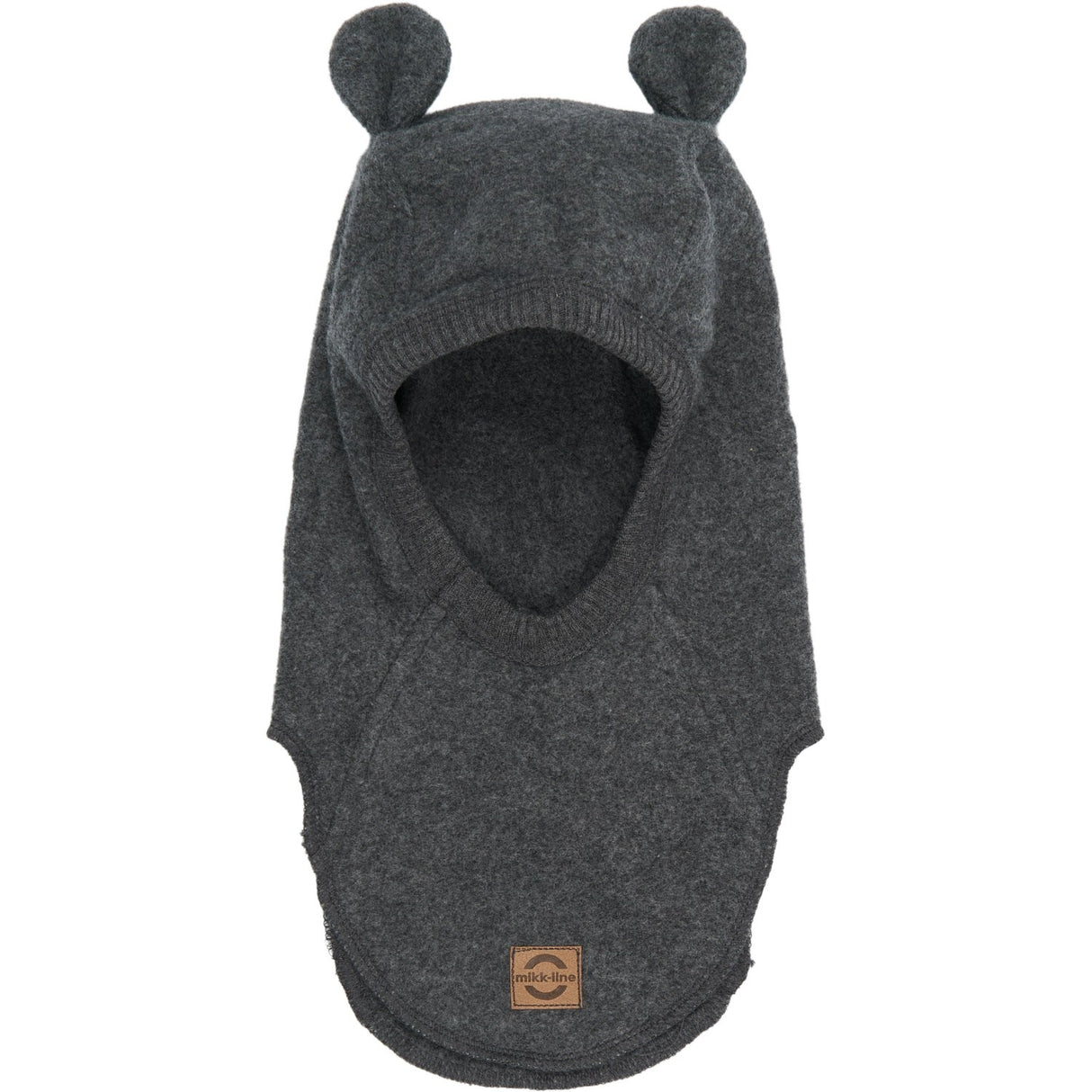 Mikk-Line Anthracite Melange Cotton Fleece Fullface With Ears