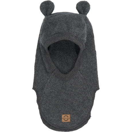 Mikk-Line Anthracite Melange Cotton Fleece Fullface With Ears