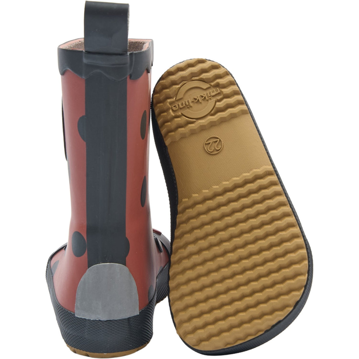 Mikk-Line Henna Wellies Ladybug Barefoot