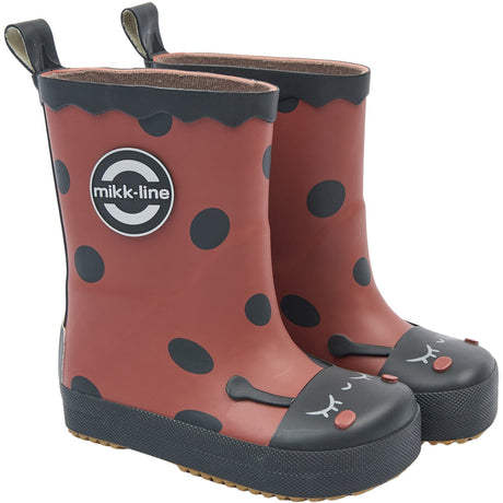 Mikk-Line Henna Wellies Ladybug Barefoot