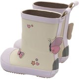 Mikk-Line Oyster Gray Wellies Butterfly Barefoot