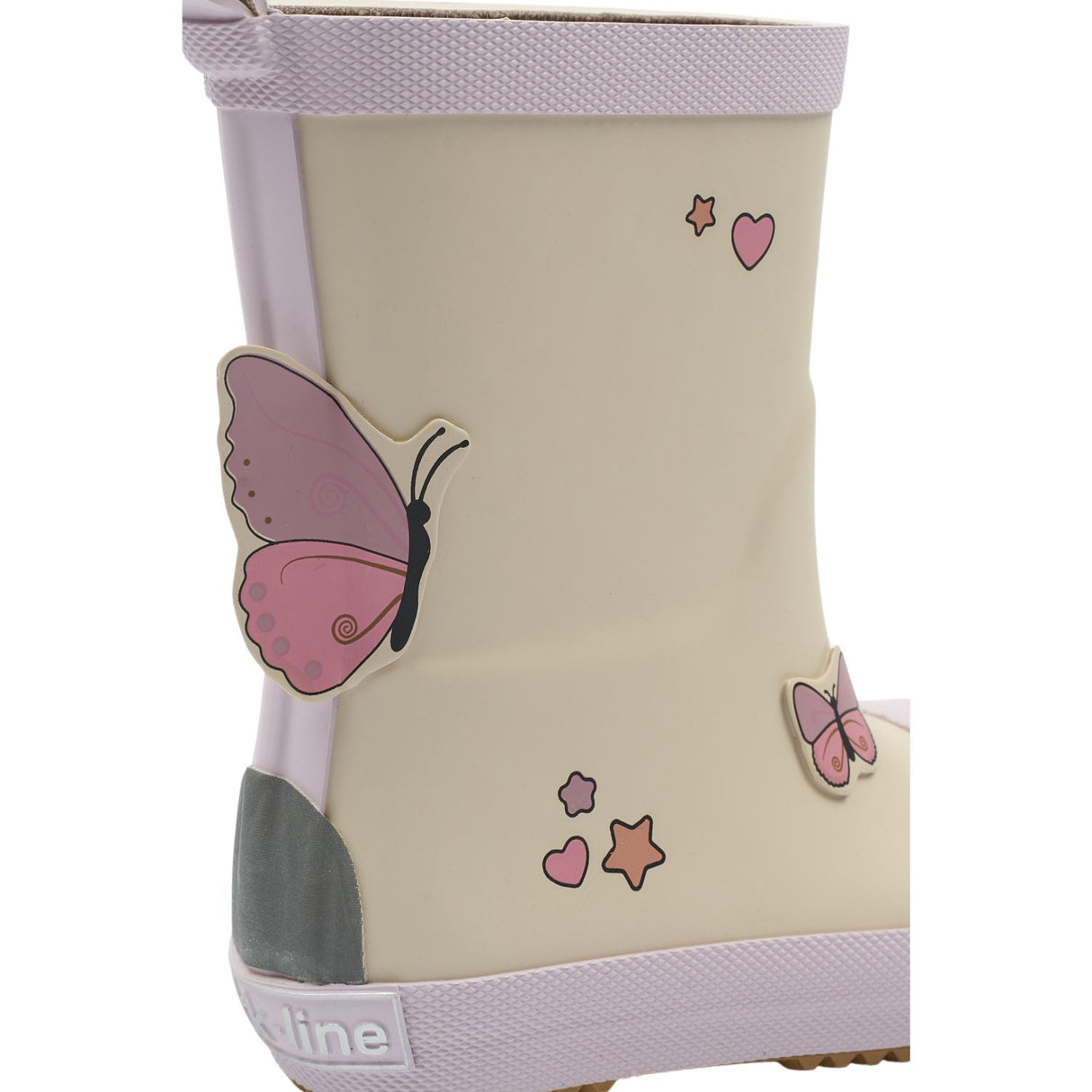 Mikk-Line Oyster Gray Wellies Butterfly Barefoot