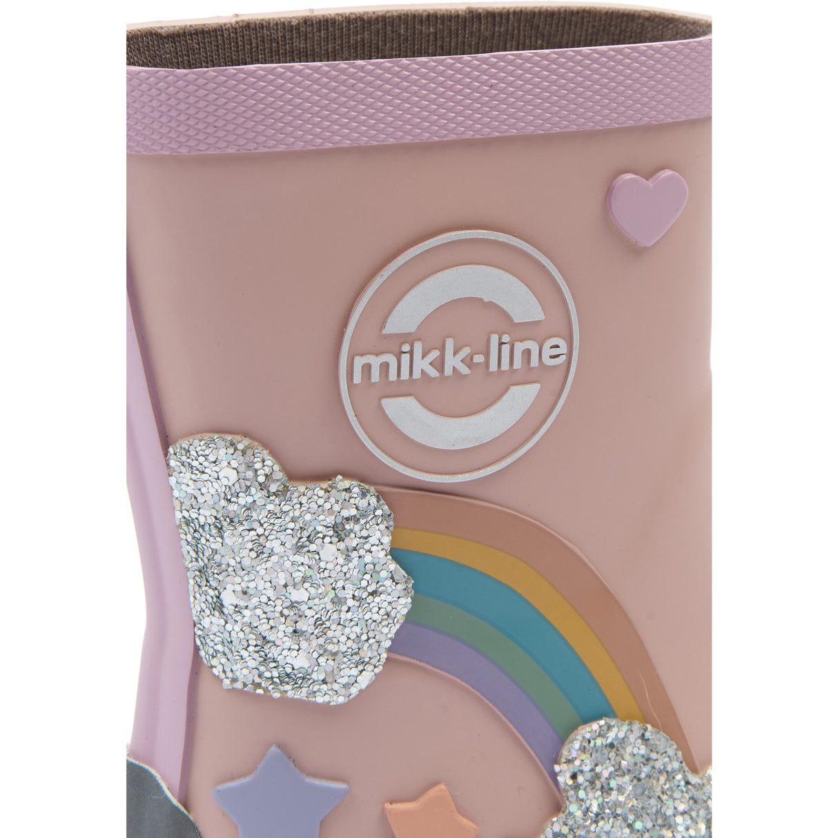 Mikk-Line Adobe Rose Wellies Rainbow Patch Barefoot