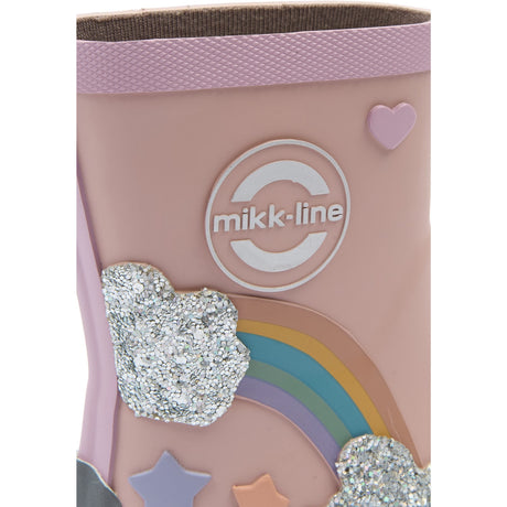 Mikk-Line Adobe Rose Wellies Rainbow Patch Barefoot