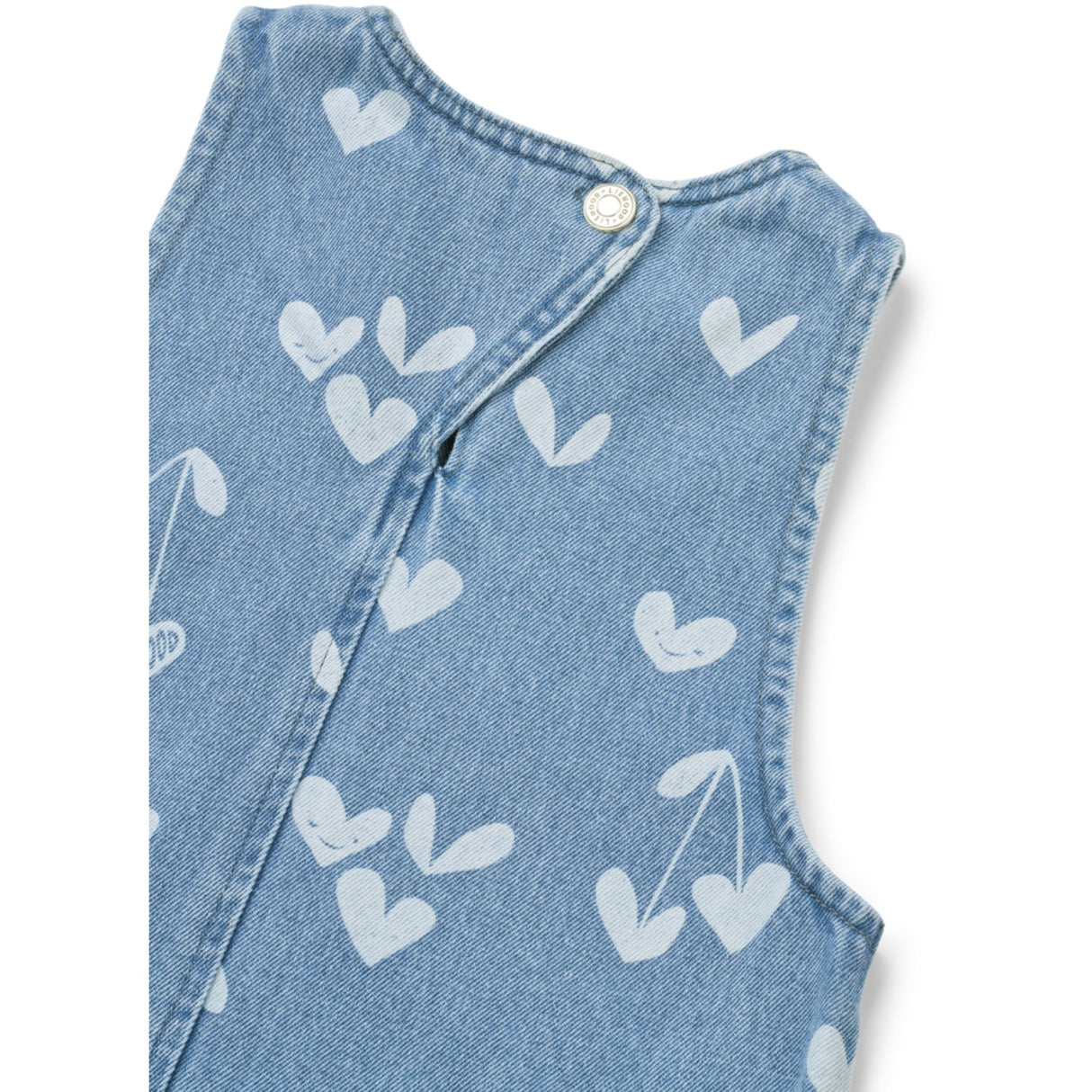 LIEWOOD Sweethearts / Light Blue Denim Angelica Printed Denim Frill Dress