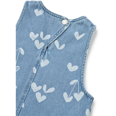LIEWOOD Sweethearts / Light Blue Denim Angelica Printed Denim Frill Dress