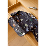 LIEWOOD Sailing / Classic Navy Merle Printed Cape Bib