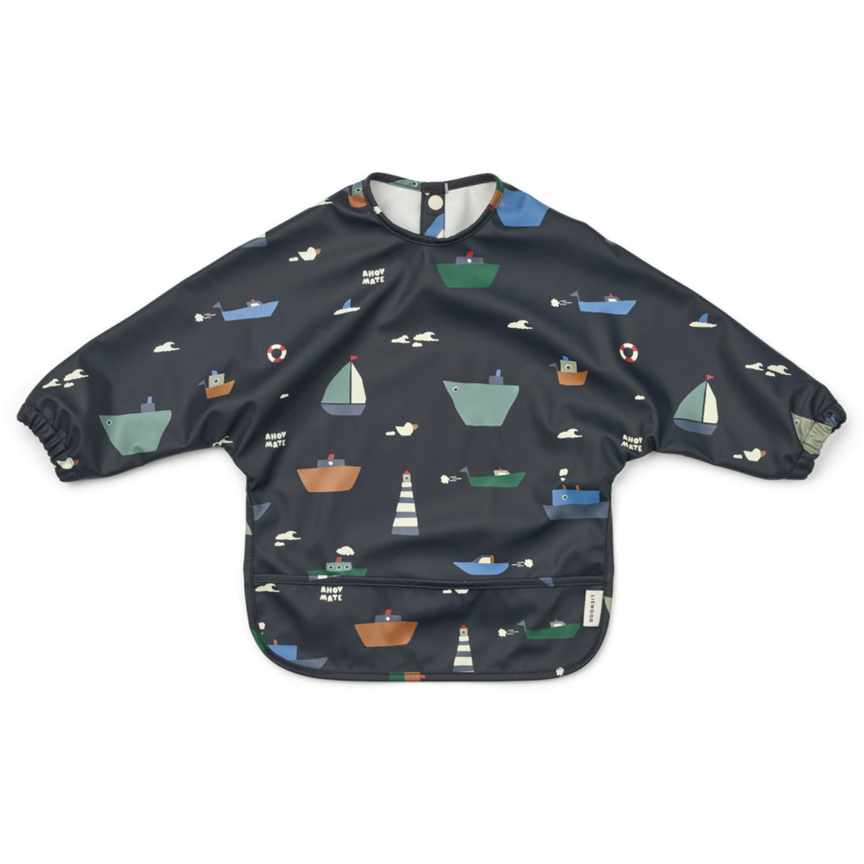 LIEWOOD Sailing / Classic Navy Merle Printed Cape Bib