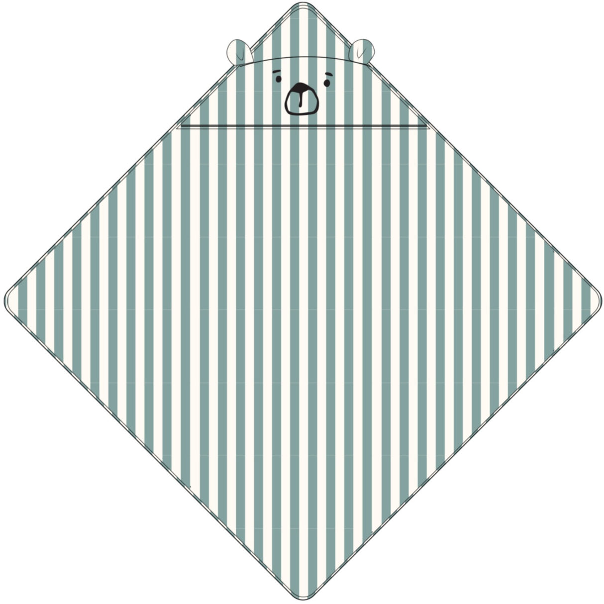 LIEWOOD Peppermint / Creme De La Creme Albert Hooded Towel