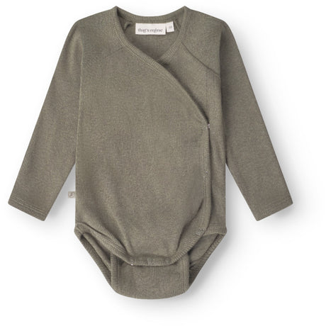 That's Mine Green Melange Cala Wrap Bodystocking