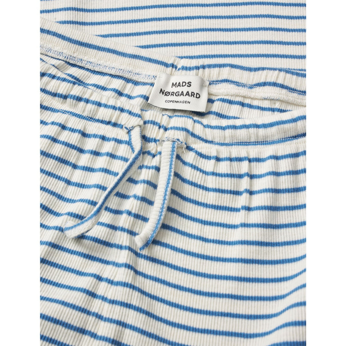 Mads Nørgaard Vanilla Ice/Bright Cobalt 2X2 Cotton Stripe Verona Pants