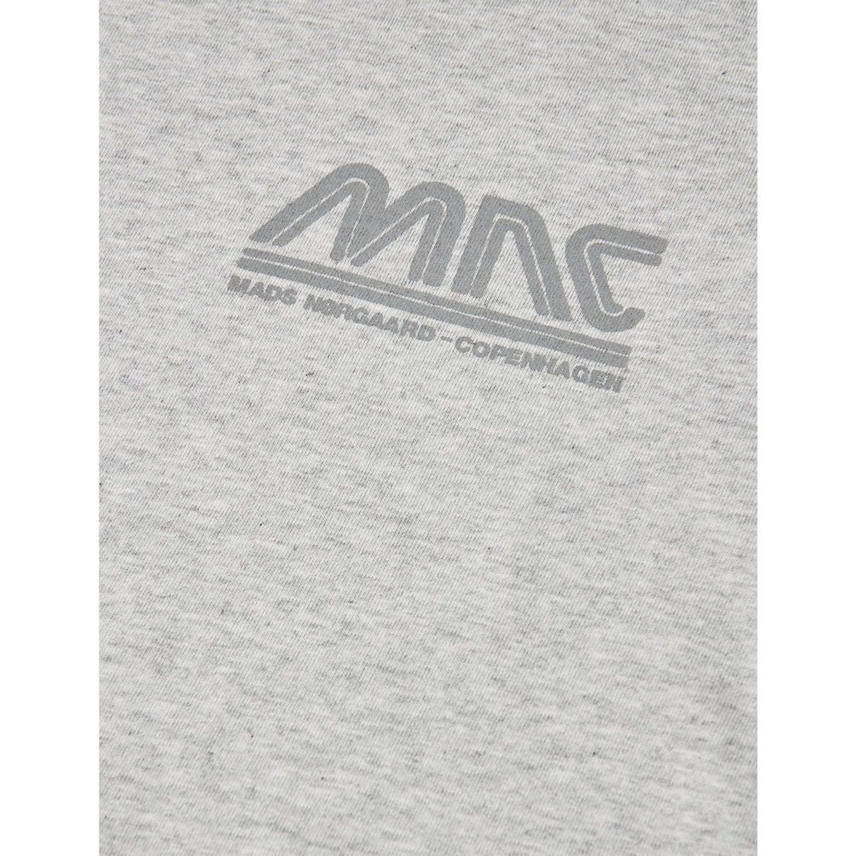 Mads Nørgaard Grey Melange Printed Tee Thorlino Logo Tee