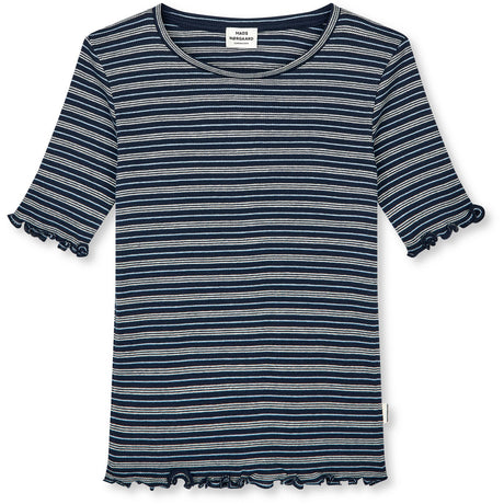 Mads Nørgaard Sky Captain/Vanilla Ice/Cashme 2X2 Cotton Stripe Stripe Tuviana Tee