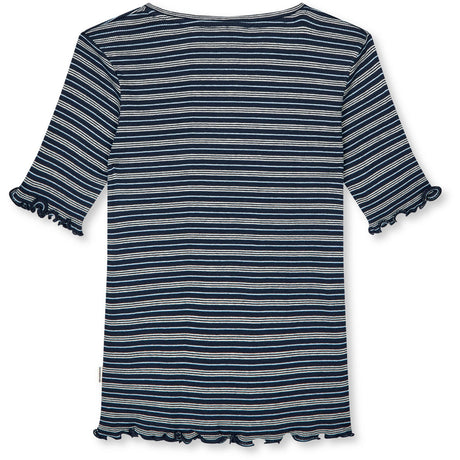 Mads Nørgaard Sky Captain/Vanilla Ice/Cashme 2X2 Cotton Stripe Stripe Tuviana Tee