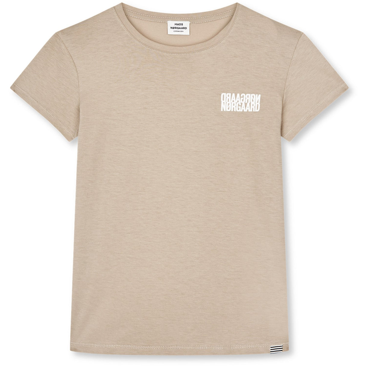 Mads Nørgaard Plaza Taupe Single Cotton Tuvina Mini Mirror Tee