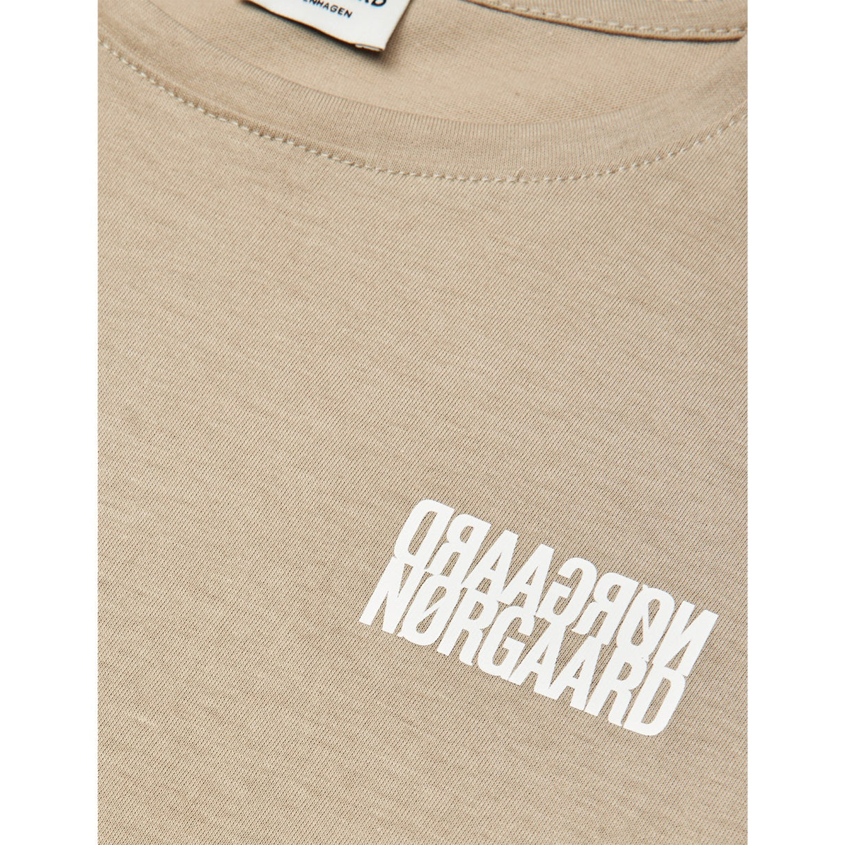 Mads Nørgaard Plaza Taupe Single Cotton Tuvina Mini Mirror Tee